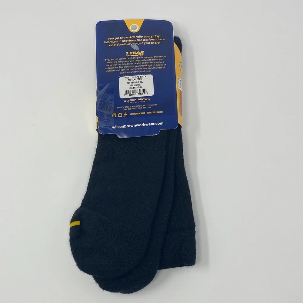 Men's Black Tactical Crew Socks